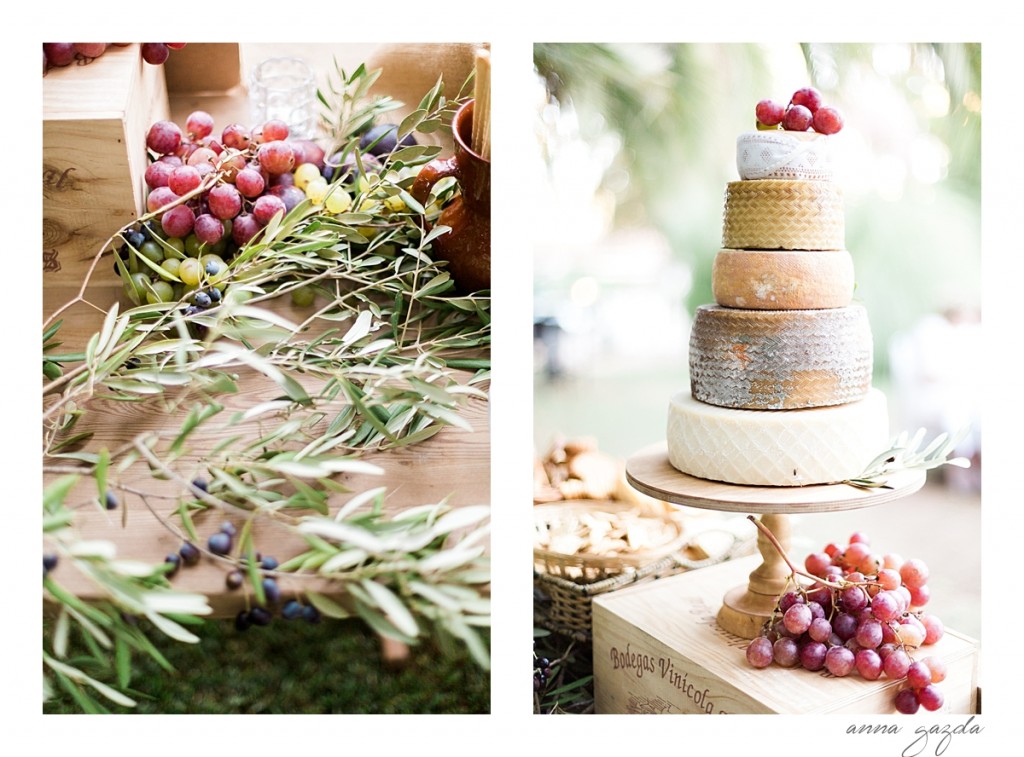 getting married in Spain cheese tower cake