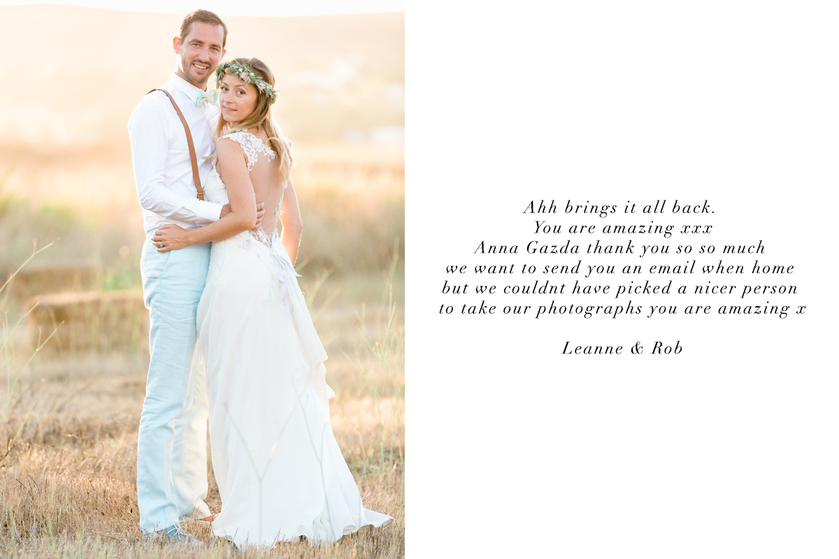 wedding photographers Marbella client testimonials reviews