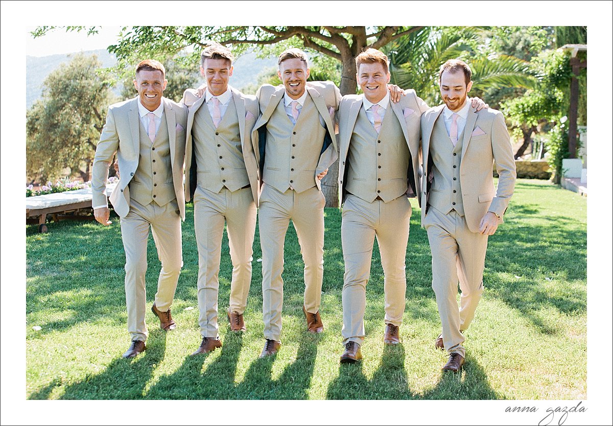 groom and his boys in The Lodge