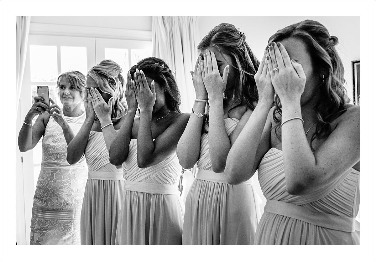 bridesmaids first look, Casa del Rio wedding Benahavis