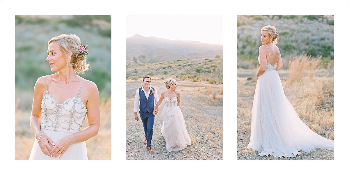 stunning bride at sunset wedding session Marbella