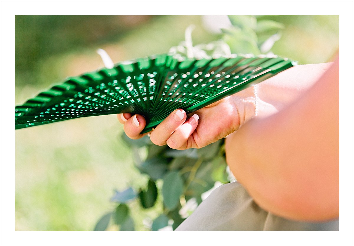 fans for the wedding guests