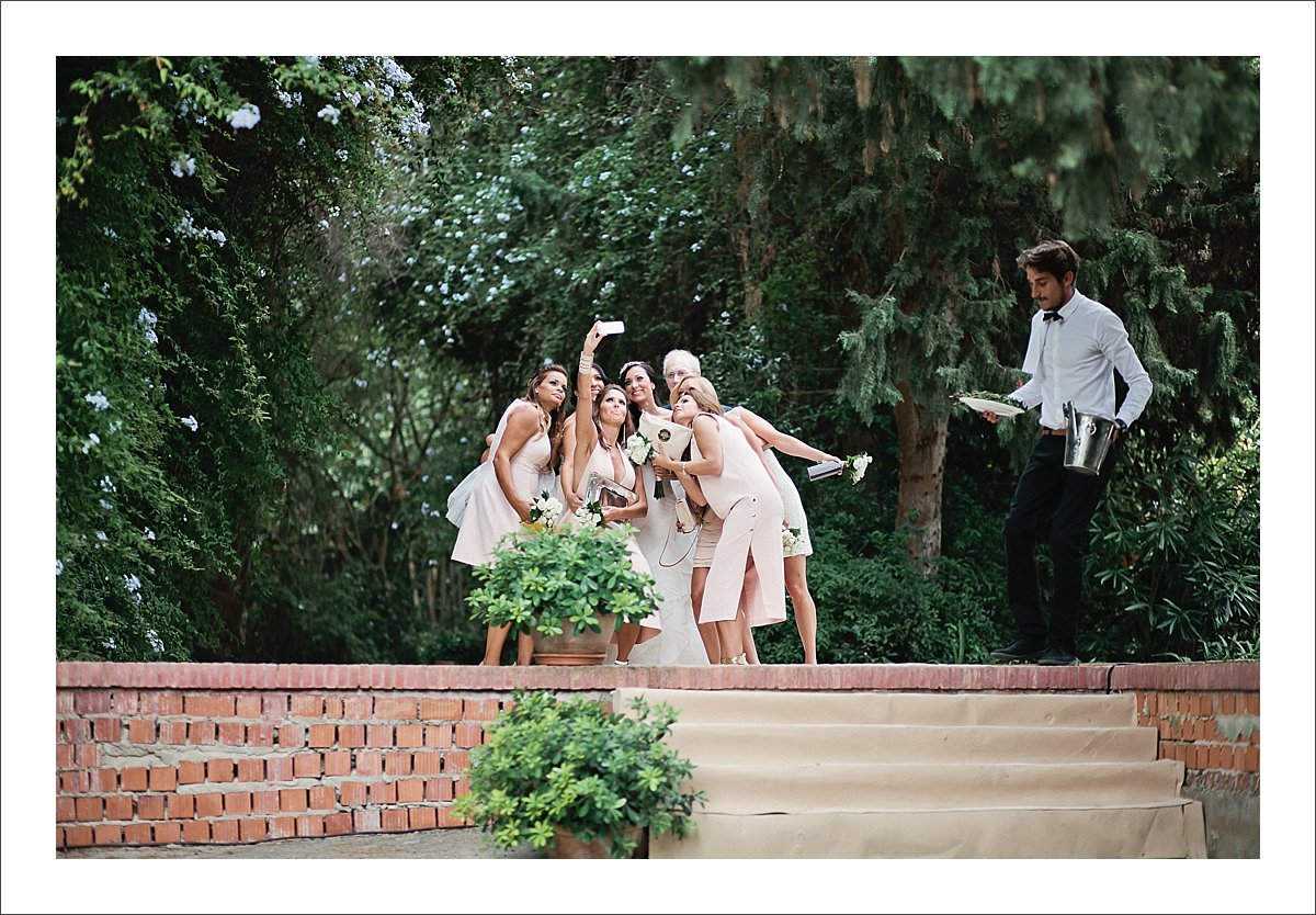 bride with her bridesmaids Spain