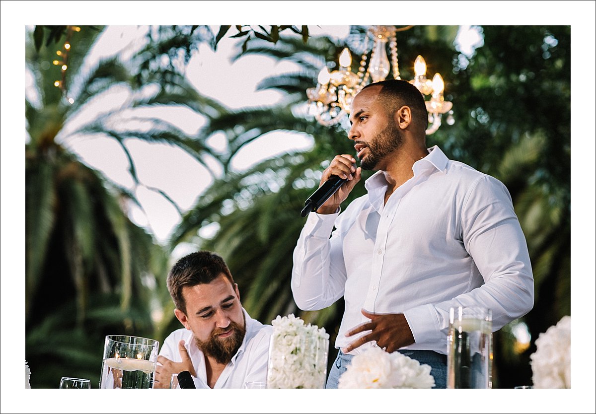 groom's speech Finca La Concepcion wedding venue