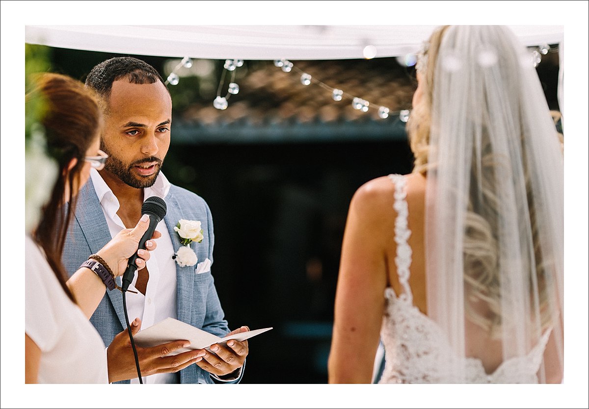 wedding ceremony at Finca La Concepcion in Marbella Spain