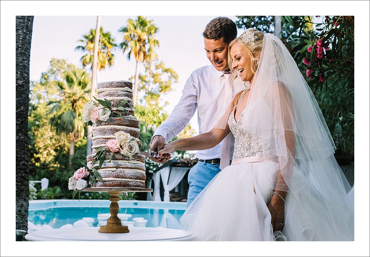 cutting of the wedding cake Spain