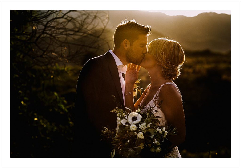 wedding photographer Spain bride and groom portrait at sunset