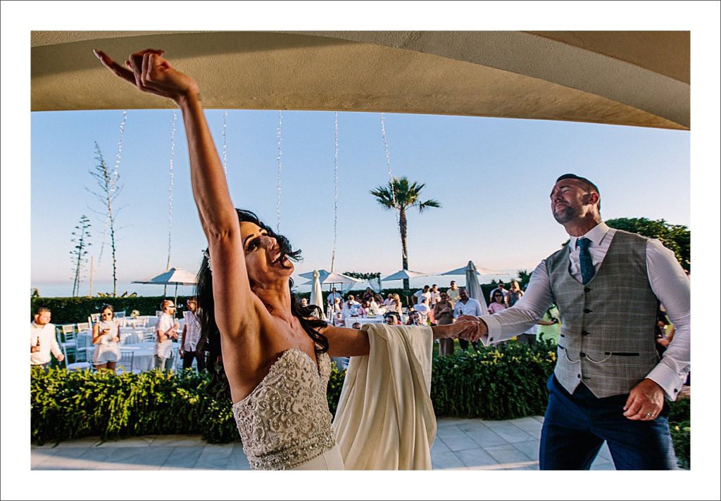 beach wedding Marbella bride and groom