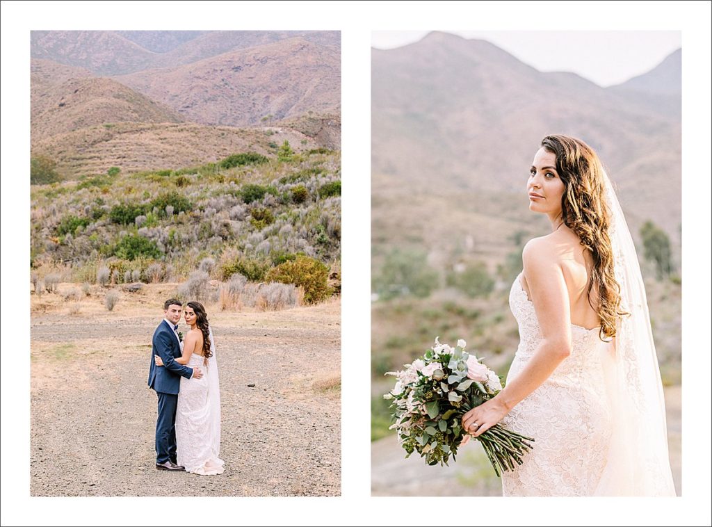 Bride and Groom Portraits on a Cloudy Day