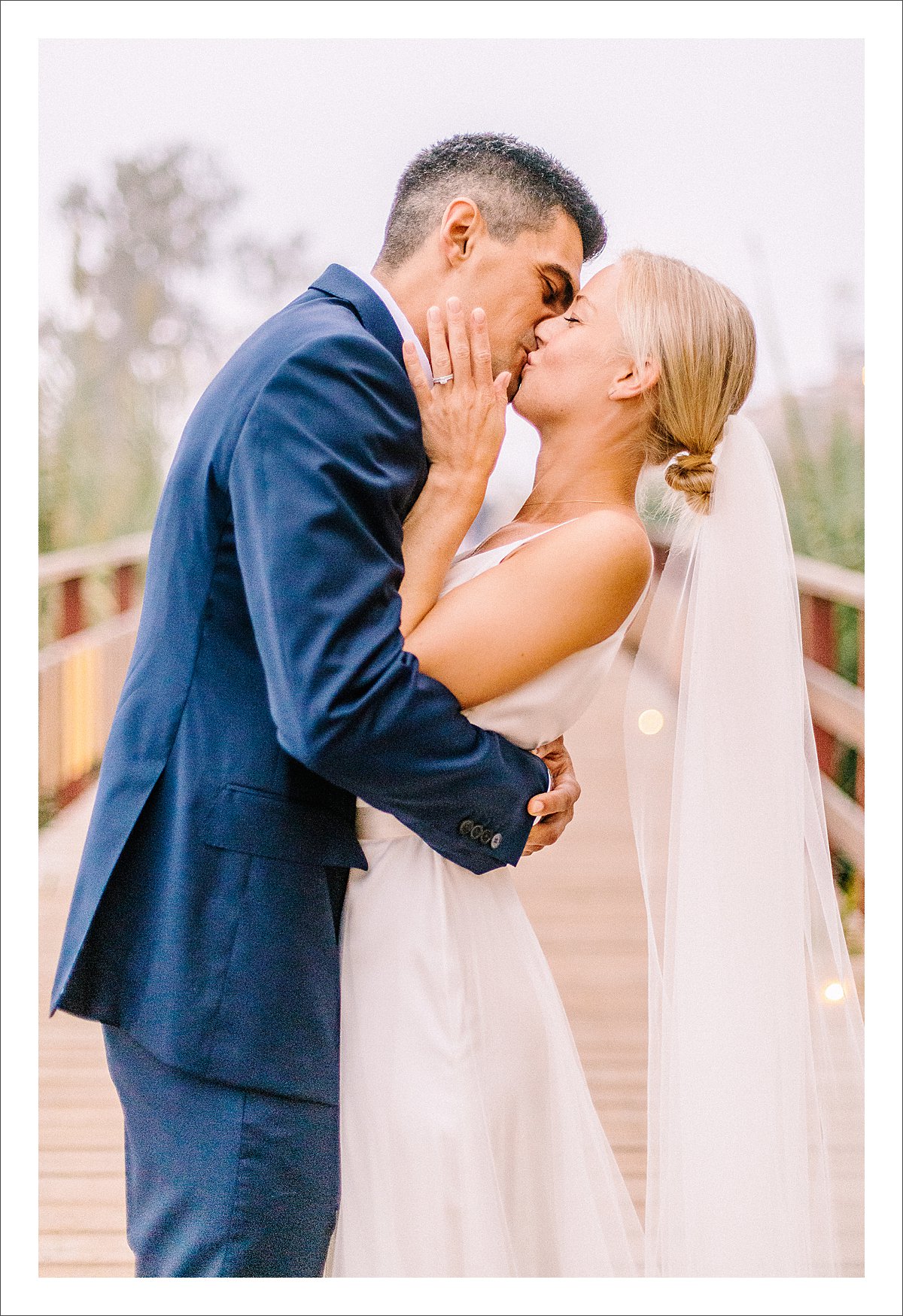 Puro Beach wedding portraits of the bride and groom