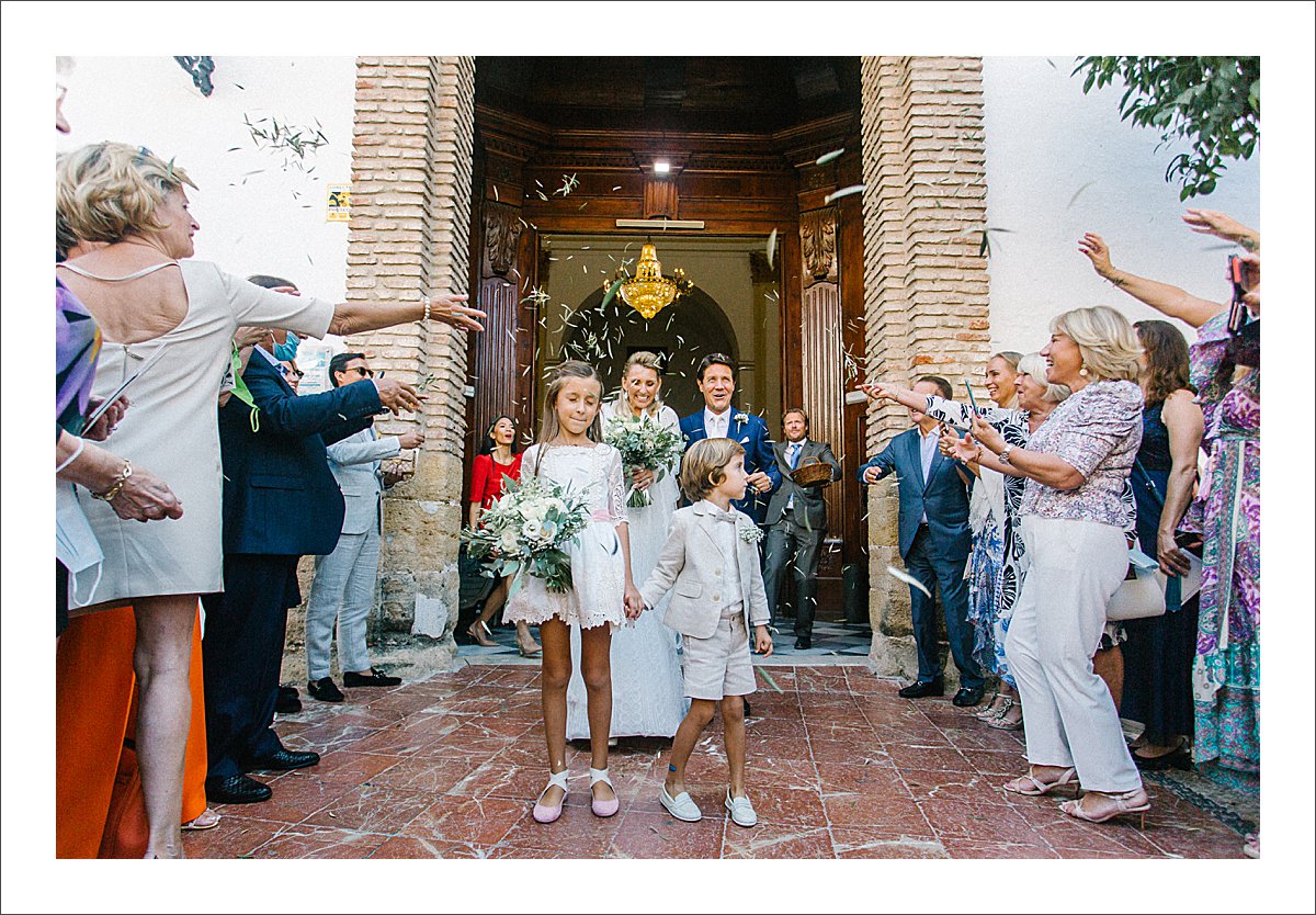 Marbella orange square wedding